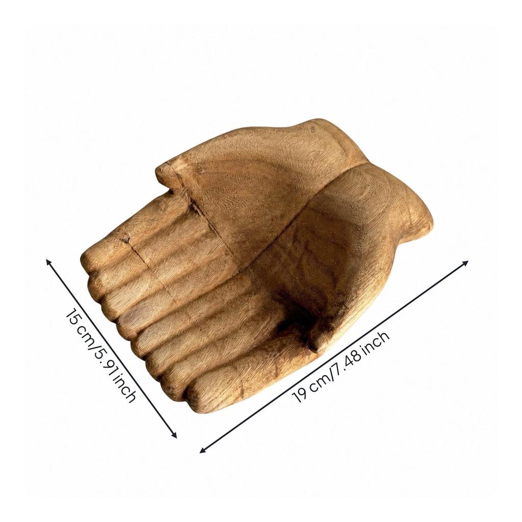 Organic Silhouette Decorative Tray Handcrafted Hand-Carved Wooden Versatile