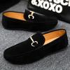 Fashion Breathable Slip-on Men Casual Shoes Mens Driving Shoes Lightweight Suede Lazy Shoes Male Comfortable Loafers Moccasins