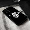 Skeleton Skull Phone Case Black Silicone Soft Shell For IPhone 17 16 15 14 13 12 11 Air Pro Max Plus Hot Sale