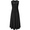 GIOVANNI VALENTINO Elegantes ärmelloses Midi-Kleid mit Spitzen-Patchwork