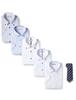 [Dress Code 101] Short-sleeved Dress Shirts, Set of 5, with Tie.