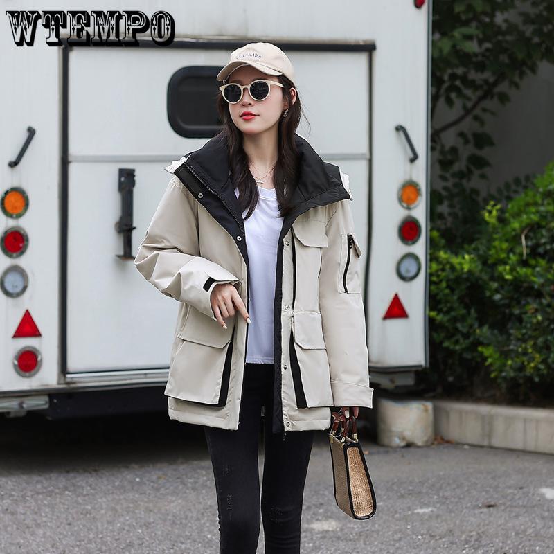 Women's Down Jacket Winter Women's Hooded Fashion Waist Slimming Jacket Workwear