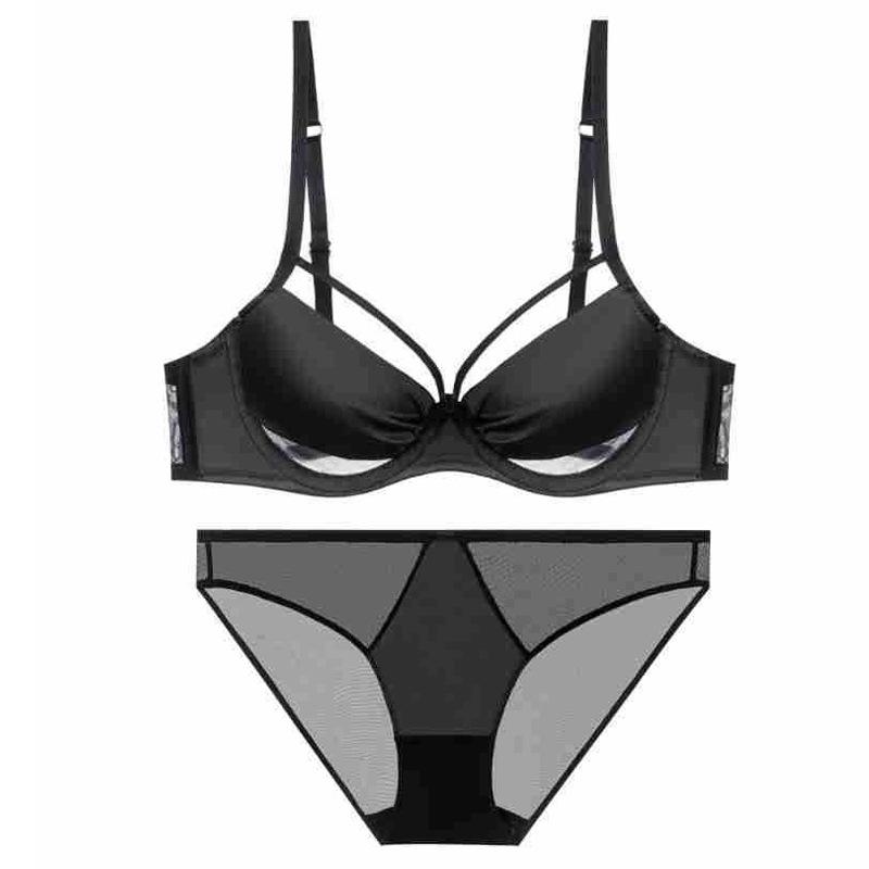 Popular Large Size Gathering Glossy Underwear Natal Year Red Steel Ring Bra Big Chest Small Bra