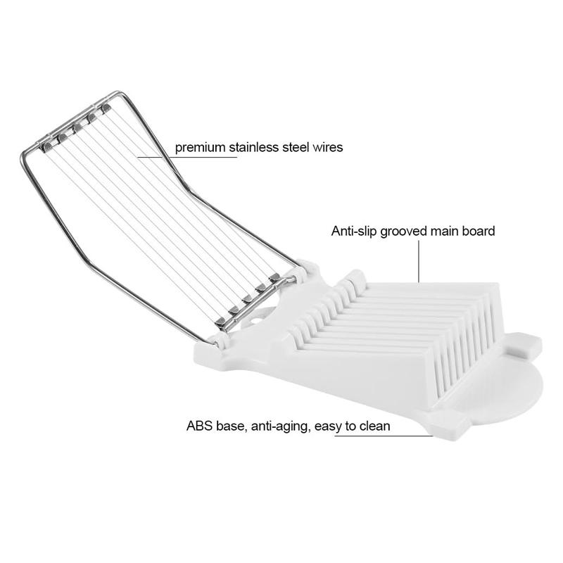 Slicer,Multipurpose Luncheon Meat Slicer,Stainless Steel Wire Egg Slicer,Cuts 10 Slices For fruit,Onions,Soft Food and Ham