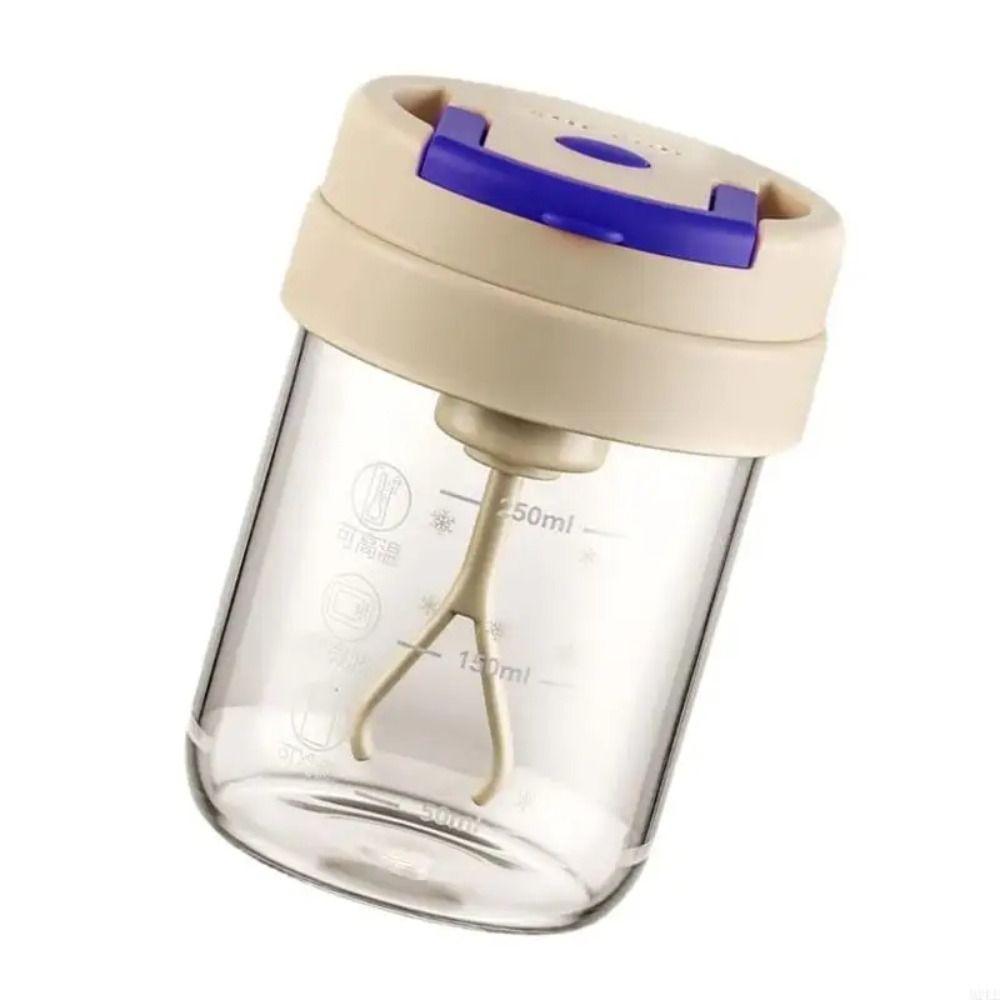 Clear Rotating Blender Mug 300ml Protein Shake Bottle Self Mixing Coffee Mug  Household