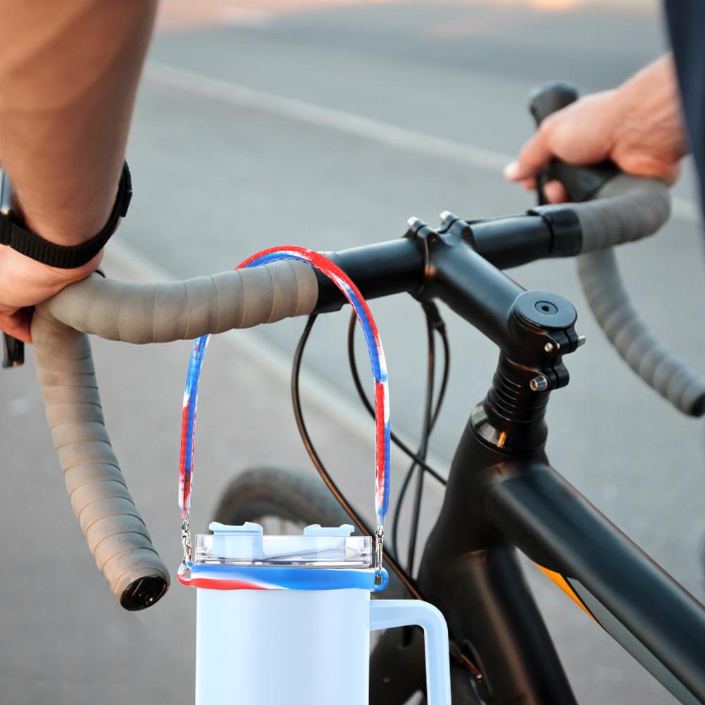 Silicone Water Bottle Handle Fit Most 8-40oz Bottle Water Bottle Strap Water Bottle Carrier for Stanley Cup Accessories