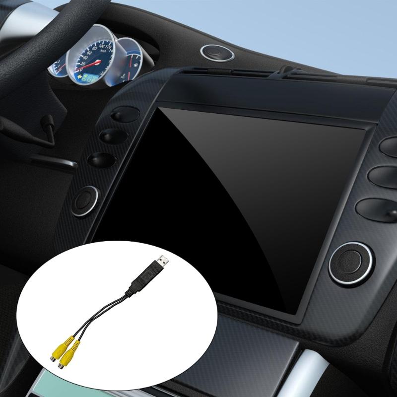 USB To CVBS Video Output Device For Vehicle Entertainment System With Jake To Headrest Display