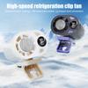 LED Display Fan Portable Clip-on Fan, USB Rechargeable 3 Speed Compact Personal Adjustable Cooling for Car, Work, Travel, Outdoor Summer