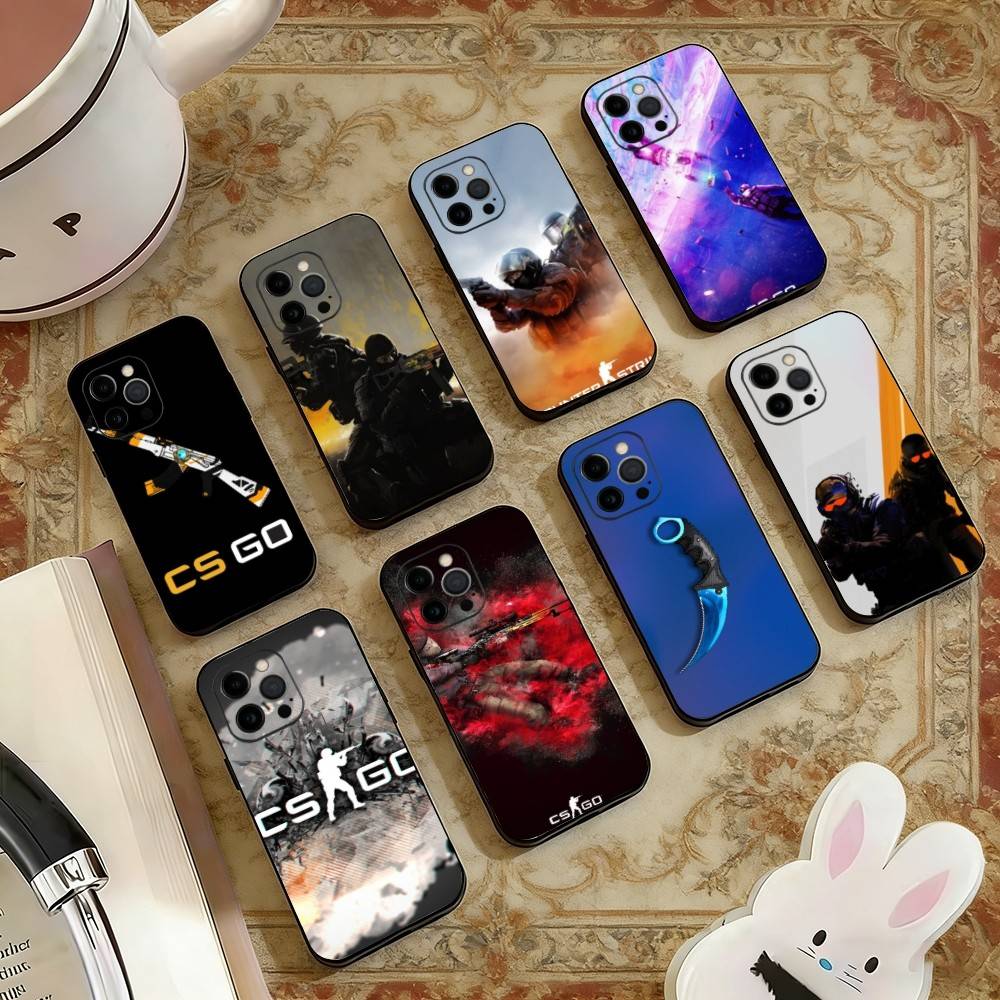 Game Counter Strike CS GO GO Phone Case For iPhone 17, 16,15,14,13,12,11 Plus,Pro Max, Others Soft Black Cover