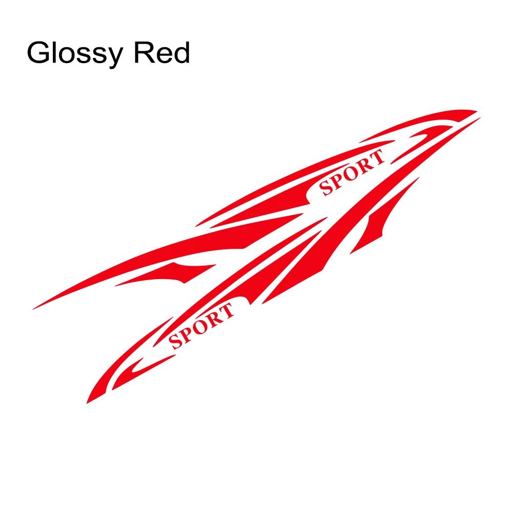 2PCS Sports Style Racing Car Side Skirt Stickers Fish Fin Pattern Car Vinyl Decal Self-Adhesive Auto Body Decoration Accessories