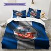 F.C. Hansa Rostock Pattern Bedding,Quilt Set Quilt Cover Pillowcase Home Birthday Gift(1 * Duvet Cover + 2 * Pillowcase, Without Core)