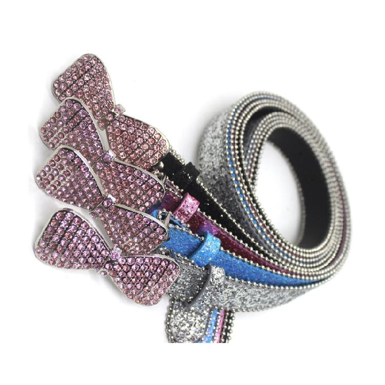 Rhinestones Belt Decorative Waist Belt Glitter Leathers Belts for Womens Jeans