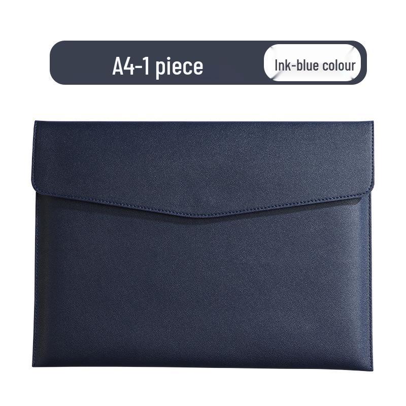 High-Capacity A4 Faux Leather Document Bag with Magnetic Closure and Custom Logo