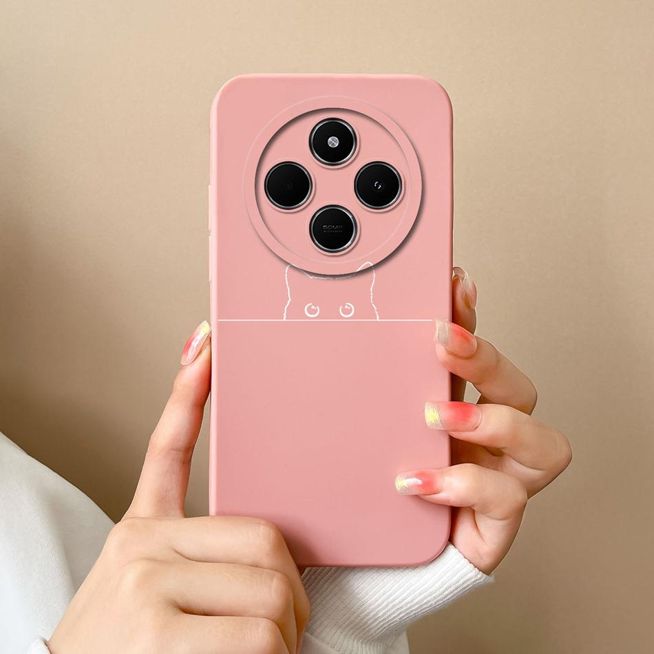 For Xiaomi POCO C75 Case Love Heart Butterfly Back Cover For POCO C 75 4G Phone Housing Soft High Quality Liquid Silicone Fundas
