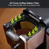 Panier-filtre à espresso réutilisable, Filtres à café coniques rechargeables pour cafetière Ninja Coffee Bar, Accessoire, Tasse et tampon faciles à nettoyer