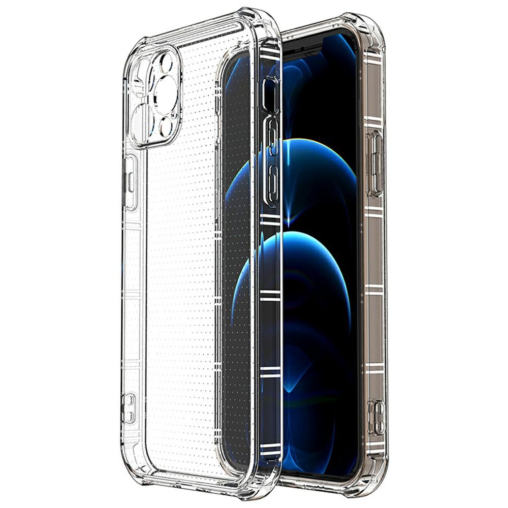 SHANWO For iPhone 12 Pro Case Straight Edge Clear Shockproof TPU Phone Back Cover