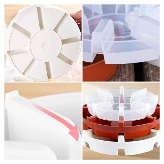 Prato Elevado com Borda para Vaso 5 Polegadas 6 Polegadas 7 Polegadas Vaso Redondo Coletor de Água Bandeja de Gotejamento Resistente para Uso Interno Externo