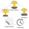 8Pcs Plastic Waterproof Self-Adhesive Picture Stickers Round Dot Cartoon Decals for Kid's Art Craft Trophy 150x150mm Sticker: 25mm 8 pcs/set
