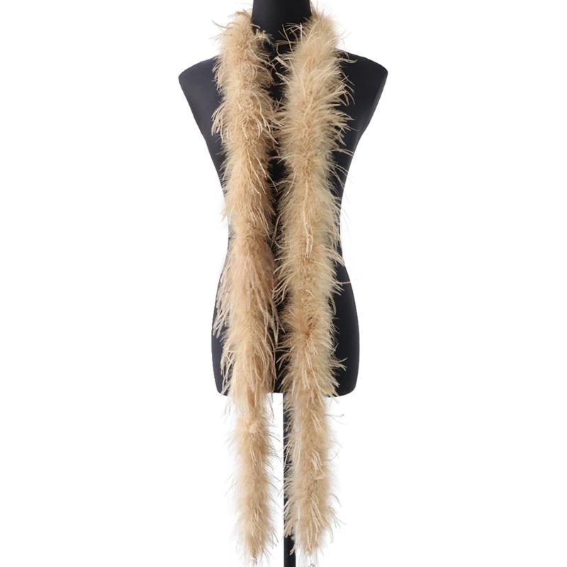 Stylish Ostriches Plumage Neck Wrap For Outfits And Home Decoration