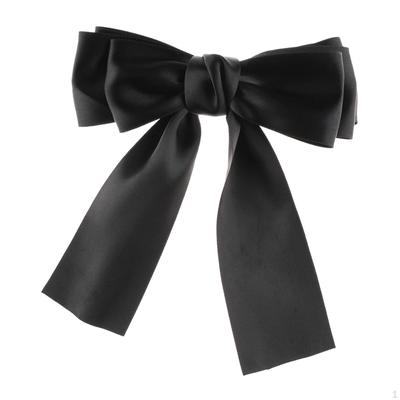 Ribbon Hair Barrette with Long Tails, Fashion Clip, Prom Ceremony, Wedding, Birthday