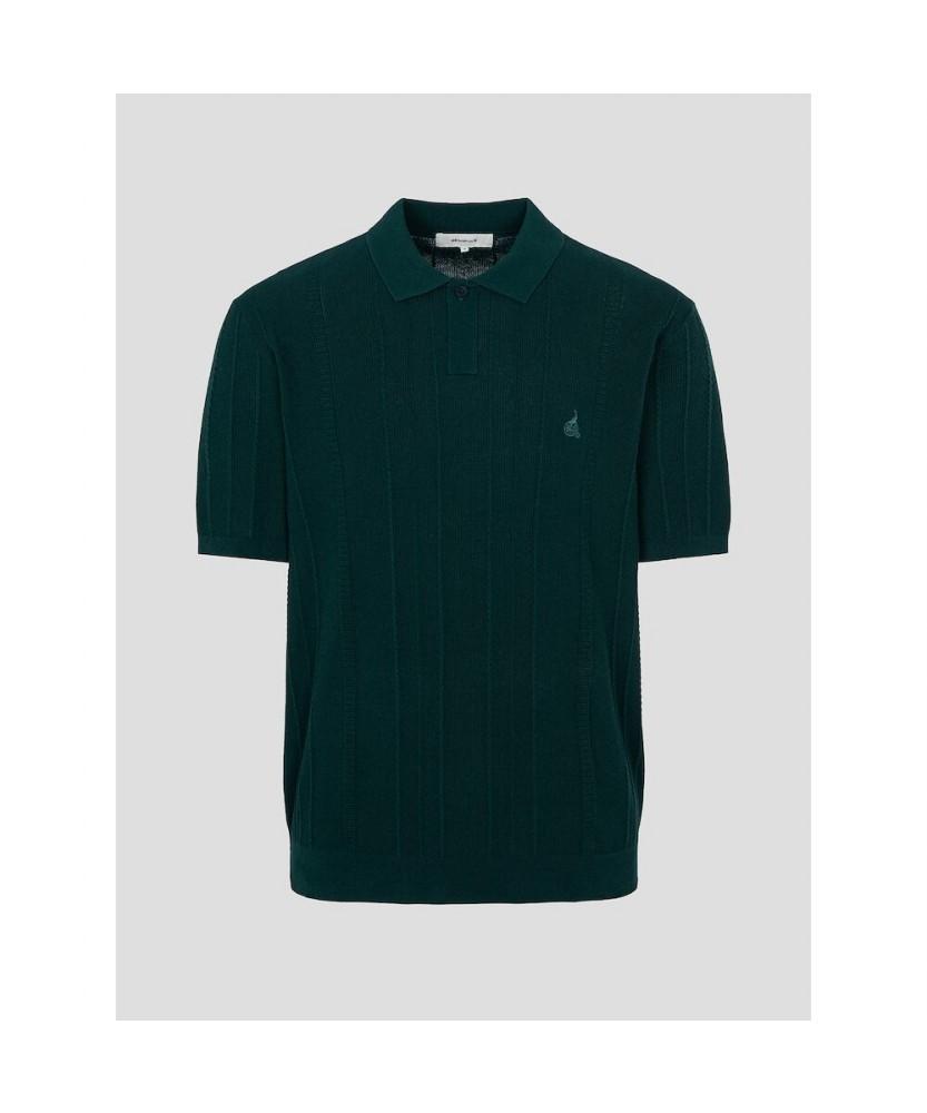 Binpolmen Mini Cable Collar Neck Knit Green