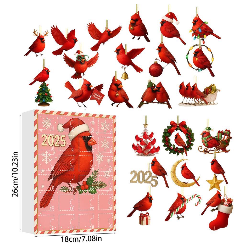Animal Christmas Series Acrylic Wall Hangings With 24 Parts For Holiday Party And Celebration