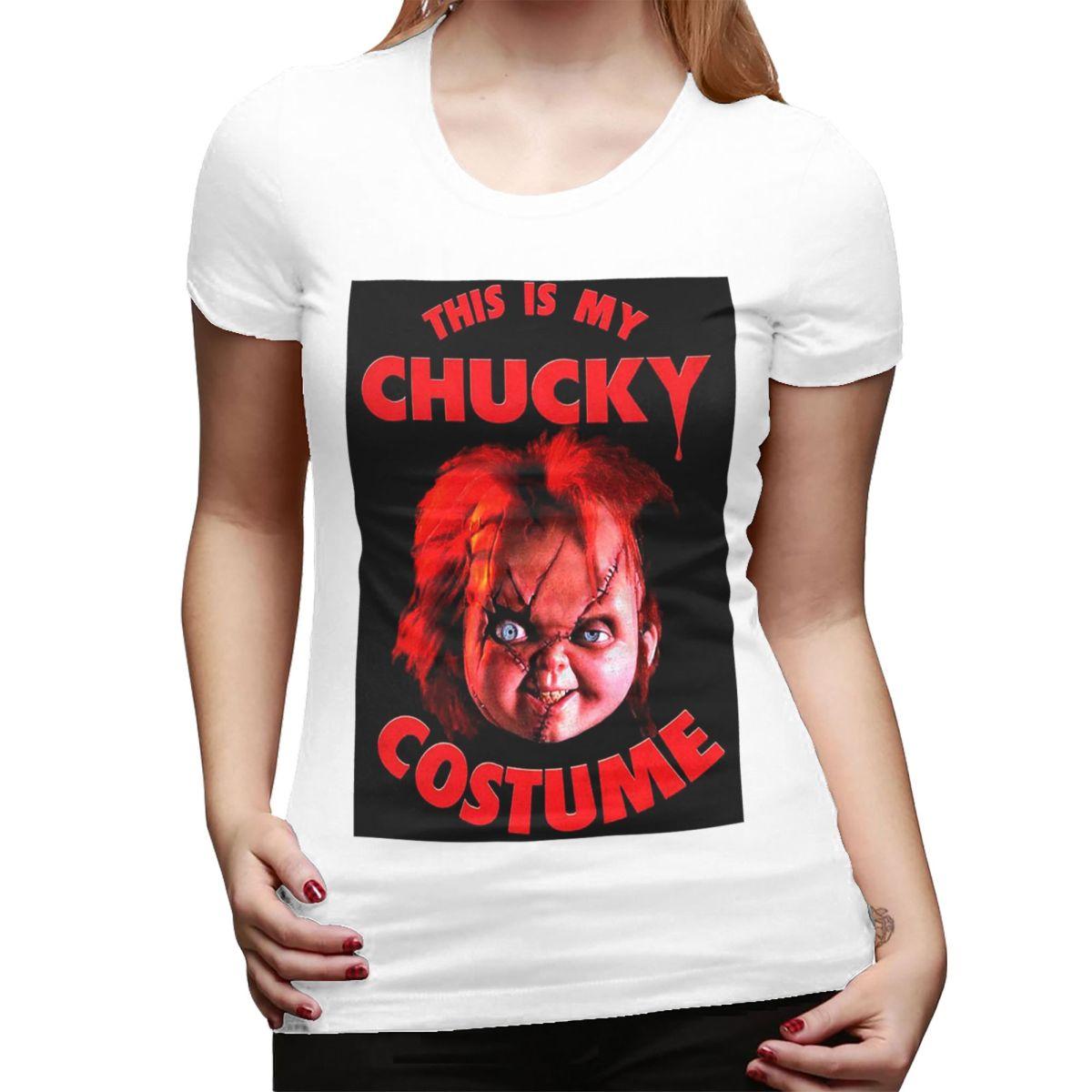 

Chucky From Childs Play TShirt for Women Round Neck Streetwear T Shirts Womens Tees Short Summer Clothes Tops S