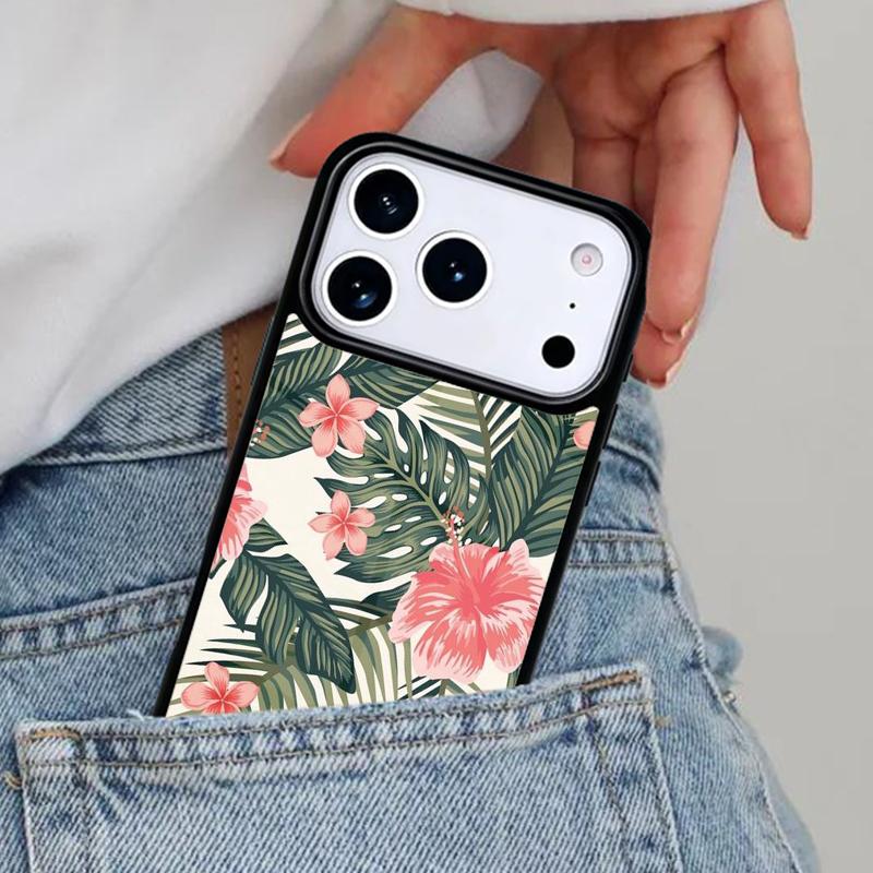 Palm tree Leaves Plant Flower Phone Case for iPhone 17ProMax 12 13 14 15 16e 17 Pro Max Plus Air Cover