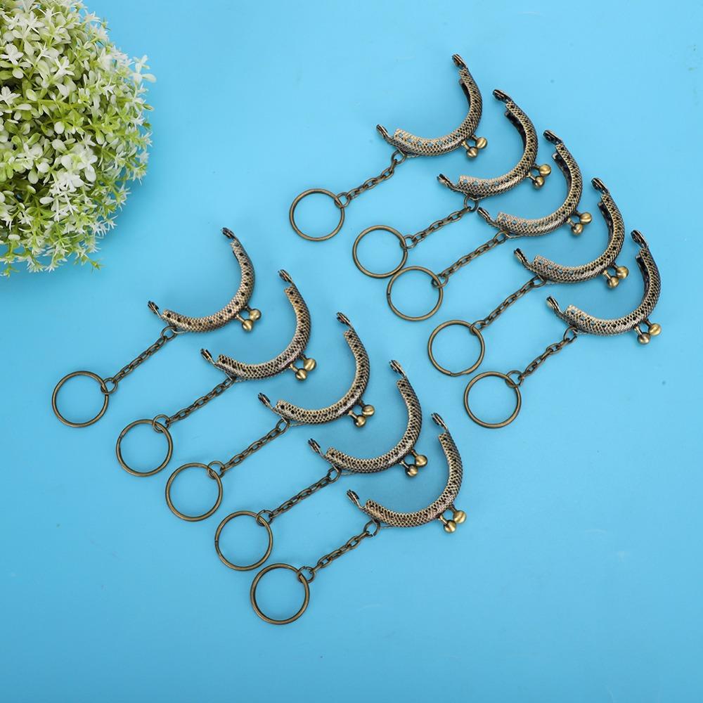 10pcs Semicircle Shape Purse Frame Clasp Metal DIY Purse Frame Kiss Clasp Lock For Purse Making