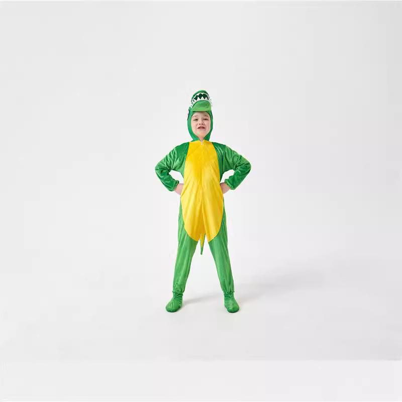 Halloween Children's New Tyrannosaurus Rex Suit Green Onesie Suit Animal Kindergarten Role-playing Suit