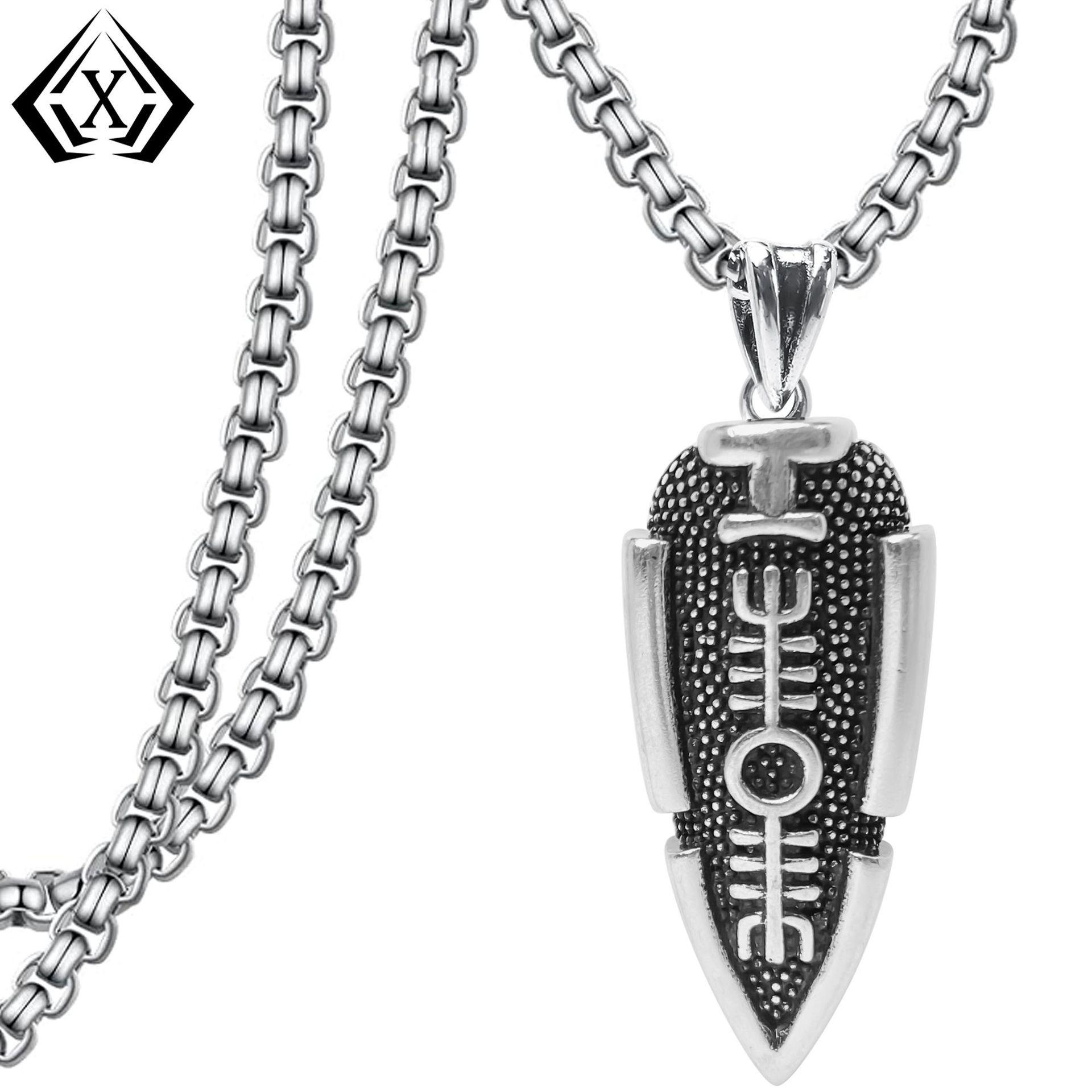 Мужское ретро-ожерелье с подвеской в виде скандинавского символа