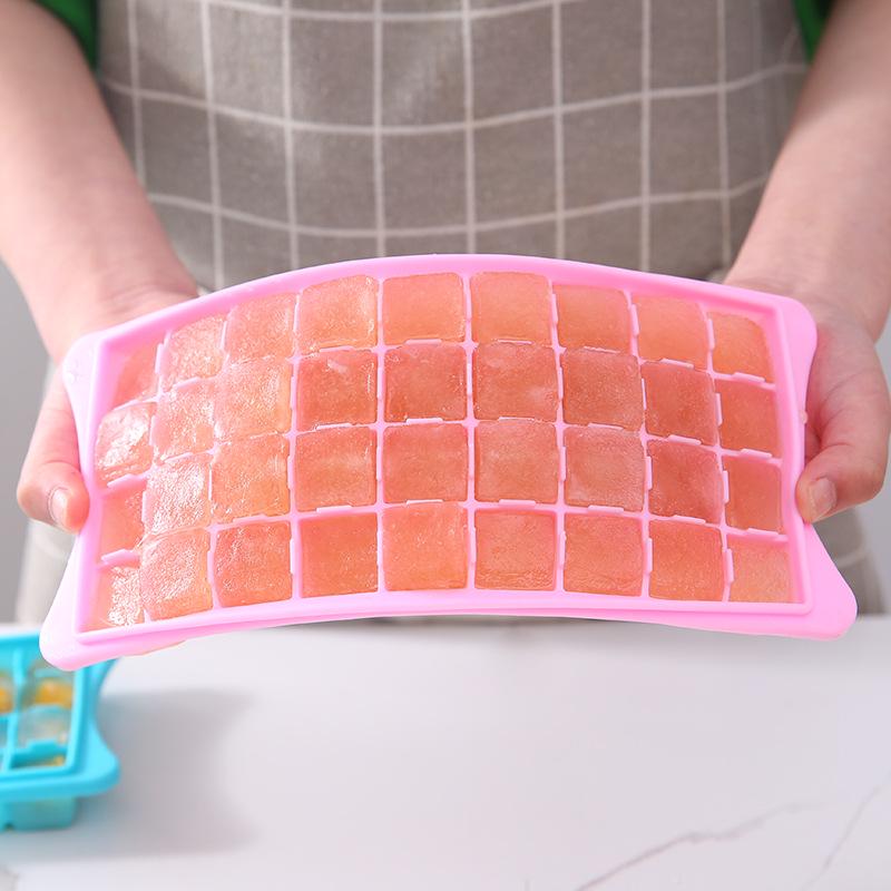 Silicone Ice Cube Tray with Lid, 36-Grid for Homemade Ice Cubes and Baby Food.