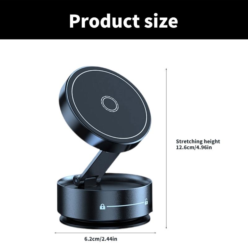 Portable Secure Magnetic Car Phone Bracket Holder with Vacuum Suction for Navigation Video Calls Safe Driving Experience
