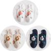 3 Pairs Cotton Socks For Women High Quality Invisible Casual Socks Shallow Mouth Ankle Socks Spring Flower Fashion Female Socks