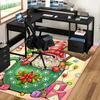 Christmas Gnome Chair Mat - Anime Cartoon Design, Non-Slip Rug for Office, Home Decor, Living Room, Bedroom, Game Room & Dorm Carpet - Festive Gift.R0