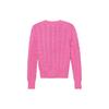 Polo Ralph Lauren SS23 Solid Color Embroidered Cable Knit Long Sleeve Sweater Women Sweater Rose-Red 211891643007