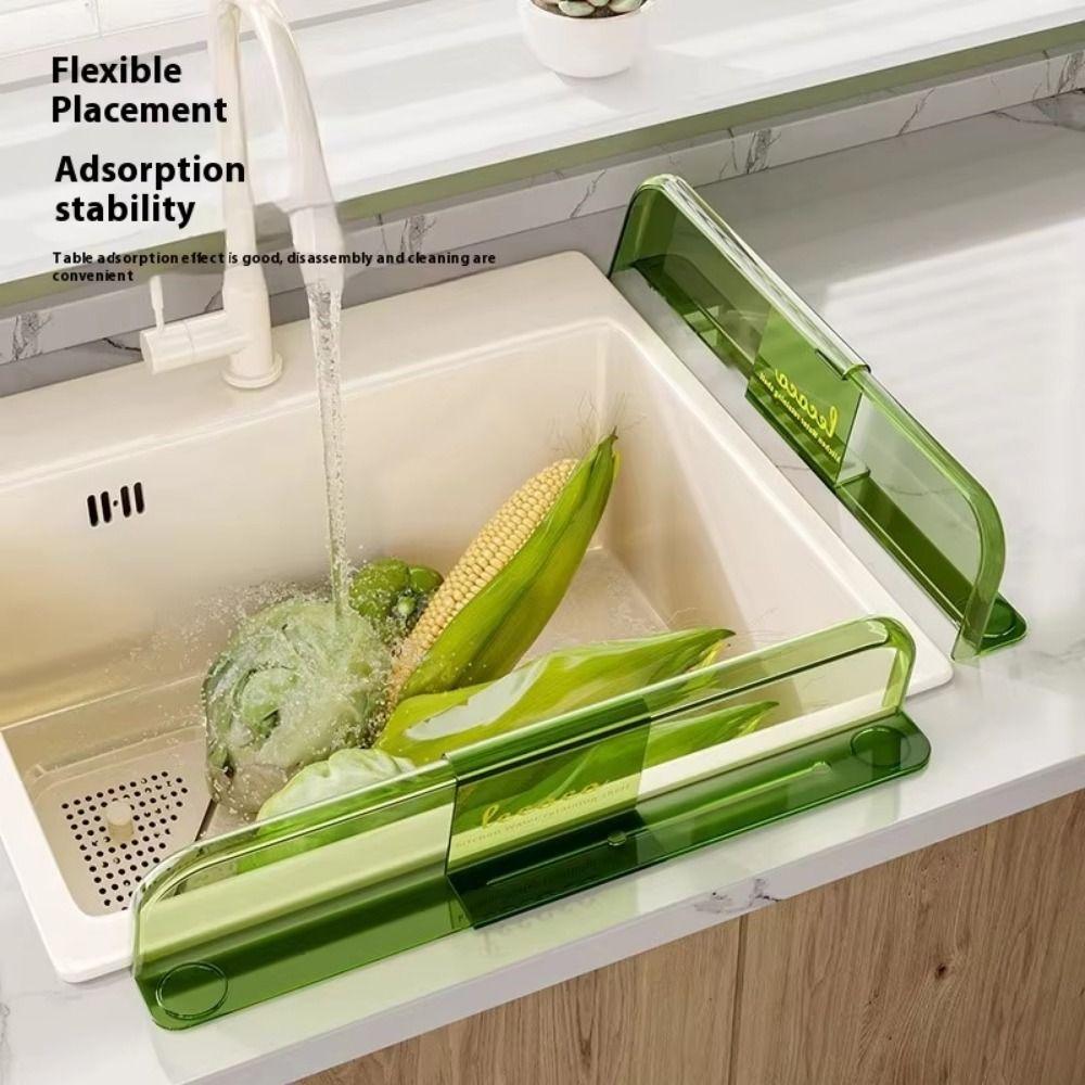 Stretchable Sink Water Splash Guard Oil-Proof Anti-water Board Raised Water Baffle  Vegetable