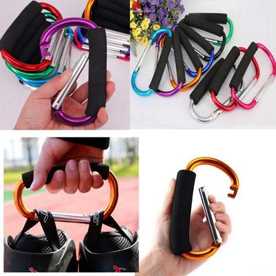 1Pc Multi-function Screw Lock Buckle Big D-Shaped Carabiner Hook Keyring Clip Camping Kits Sports Rope Buckle Not for Clambing