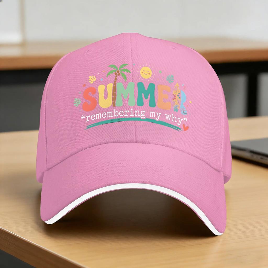 Summer Remembering My Why Sun Baseball Cap Spring Y2k Retro Trucker Hat For Unisex Adult Hiking Fishing Snapback Cap