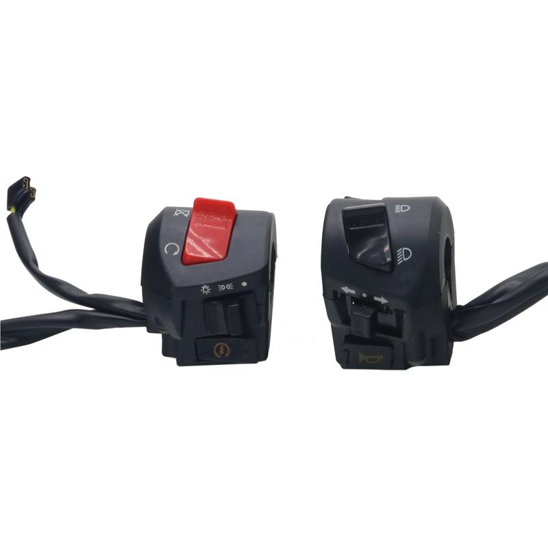 LMoDri 22mm Motorcycle Left Right Switch Horn Button Turn Signal Electric Fog Lamp Light Start Push Button