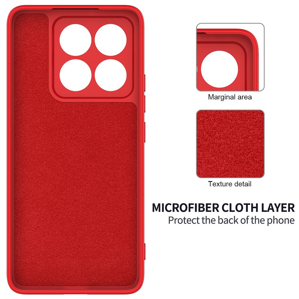 For Xiaomi 14T Deksel Flytende Silikon Ripesikkert Telefondeksel med Håndstropp