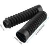 1 Pair Rubber Fork Cover Gaiters - Motorcycle Front Fork Cover Gaiters Boots Shock Damping Dust Cover 205 x 42mm (Black)