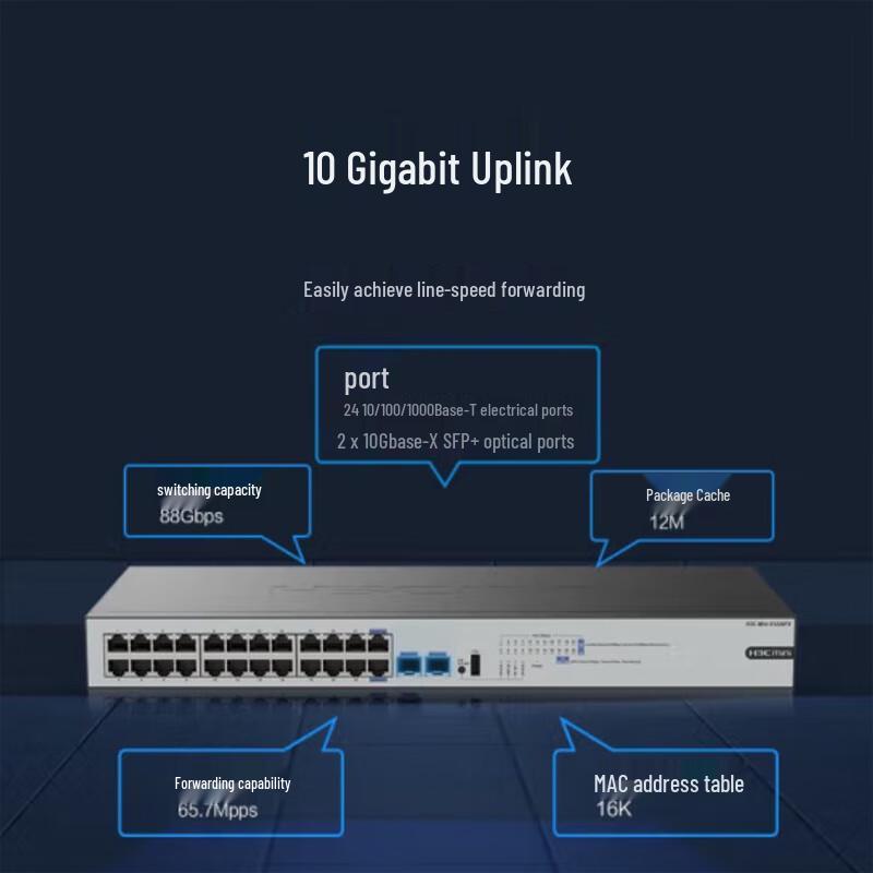 H3C Mini S1226FX 26-Port Non-Managed Enterprise Switch