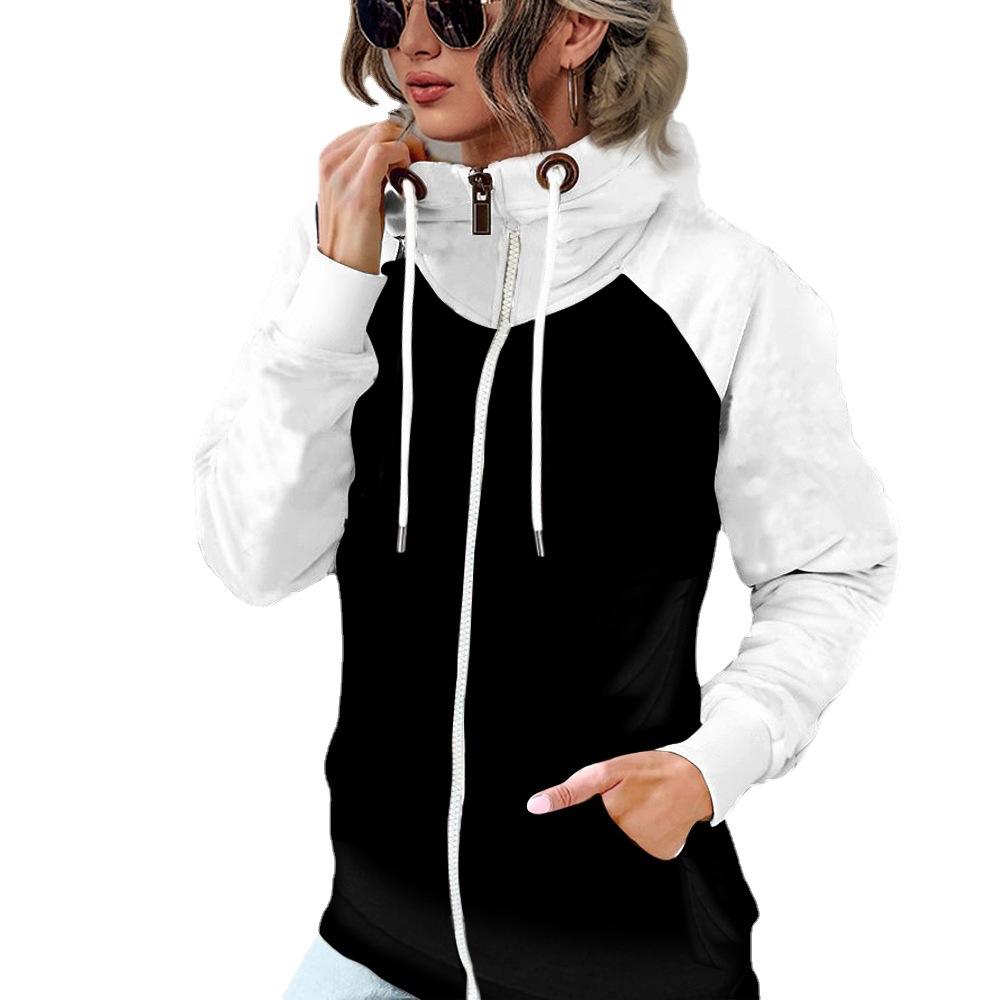 Women Sweatshirt 2026 Autumn Winter Pockets Drawstring Hoodie Zipper Fleece Lady Warm High Neck Casual Soft Female Loose Clothes