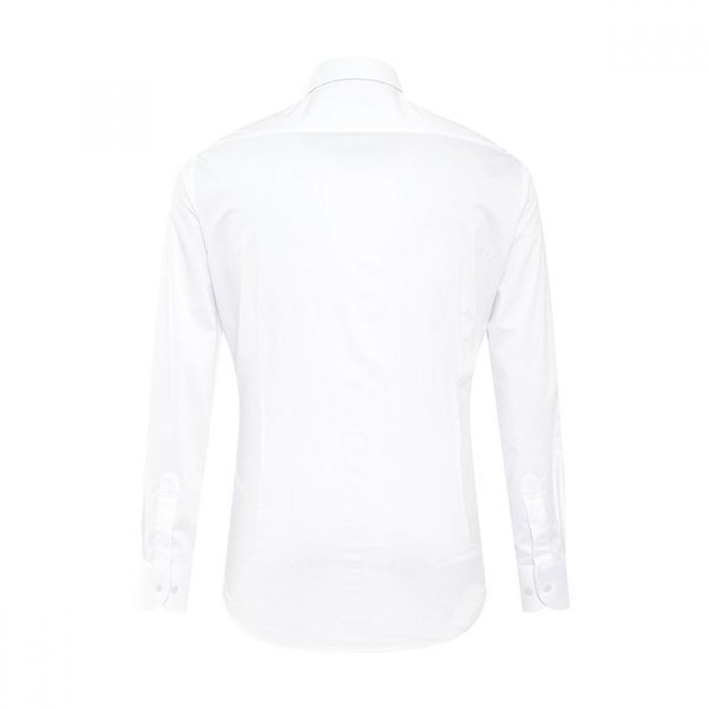 RENOMA Slim Shirt Solid White Thamebe Span Twill Rzrsl1109 Wh