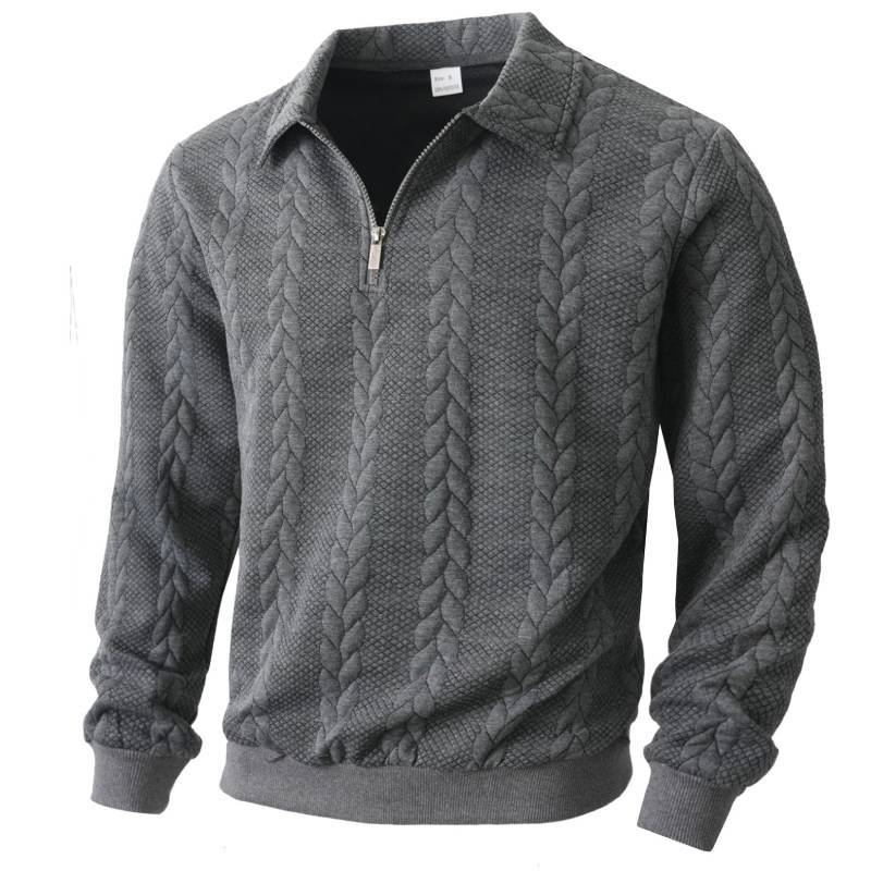 Hooded Zip Up Sweater For Men With Fleece Knit Fabric Casual Autumn Winter Wear