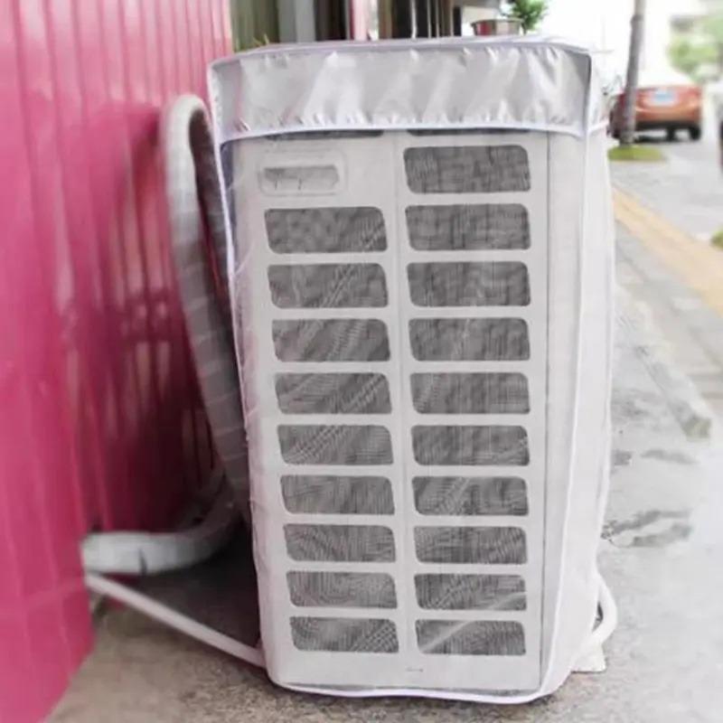 600D Waterproof AC Outdoor Unit Cover Sunproof Dustproof Windproof Snow Resistant Mini Split Protective Cover for Running Use