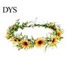 Green Leaf Hair Wreath Bridal Flower Crown Fairy Style Artificial Flowers Eucalyptus Forest Headband Chaplet Head for Weddings Beach Vacation
