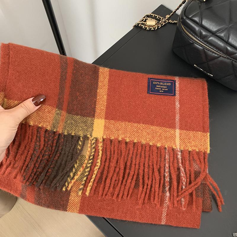 Luxury  Classic England Style For Women Scarf Fashion Stripe Plaid Scarves Tassel Shawls Pashmina Lady Wrap Poncho Stoles