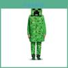 Conjunto de Fantasia Creeper de Minecraft para Crianças Conjunto Cosplay de 3 Peças